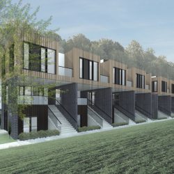 Arlington Row townhouses. Rendering by Striegel-Agacki Studio.