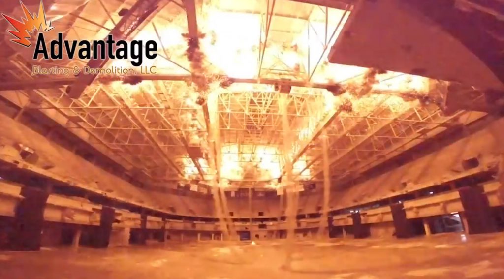 Bradley Center Demolition Video.