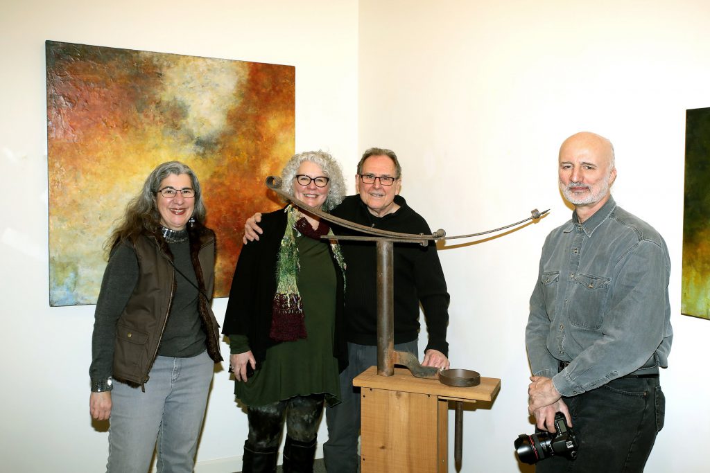 Artists Beth Sahagian Allsopp, Mary and Joe Mendla and Ed Sahagian Allsopp. Photo by Erol Reyal.