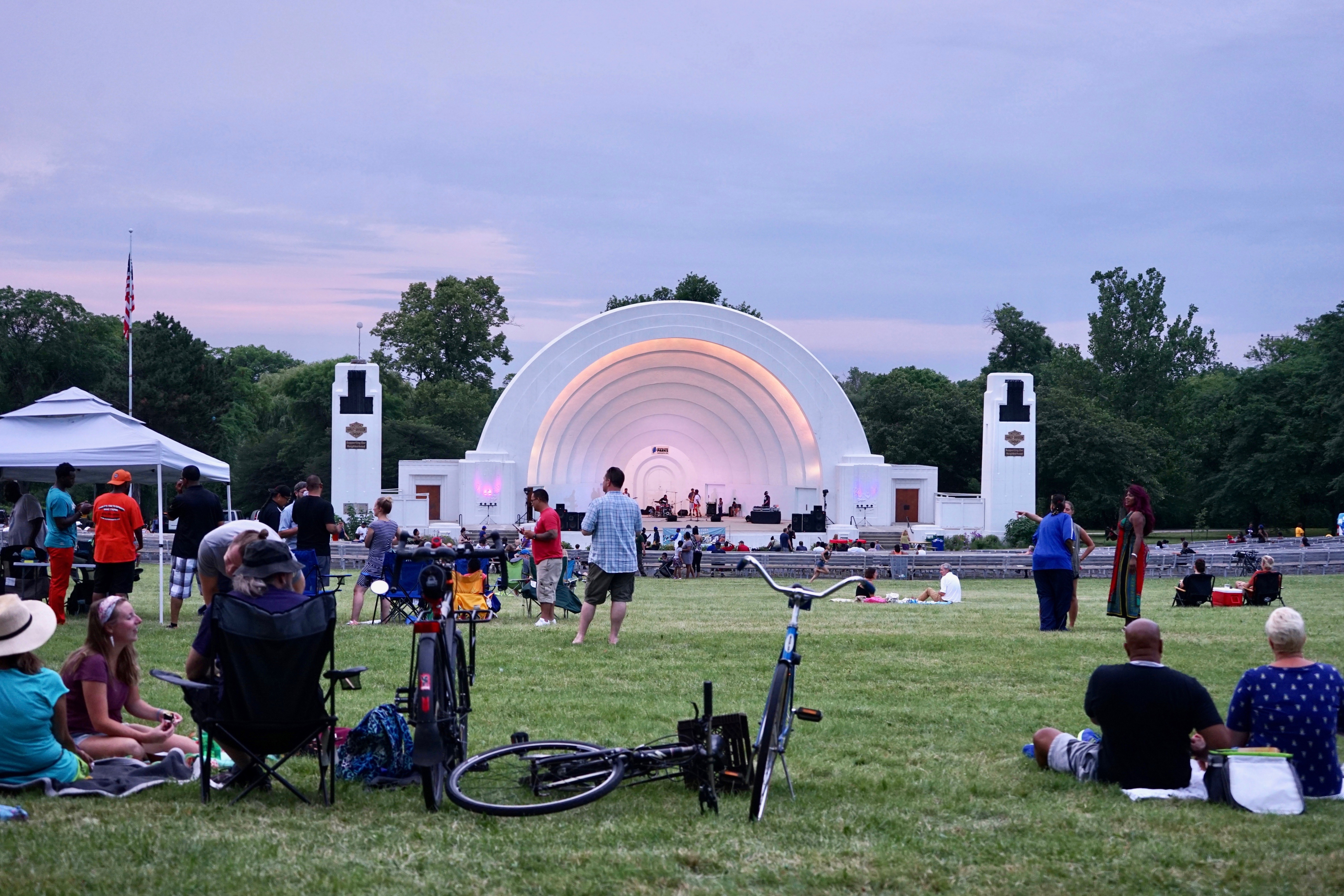 The bandshell in Washington Park is the place to be on Wednesday nights in the summer. Photo by Adam Carr/NNS.
