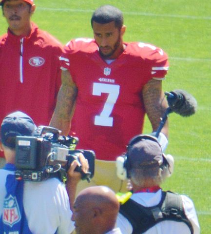 Colin Kaepernick. Photo by Daniel Hartwig [CC BY 2.0 (https://creativecommons.org/licenses/by/2.0)]