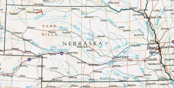 Nebraska Map 590x301 