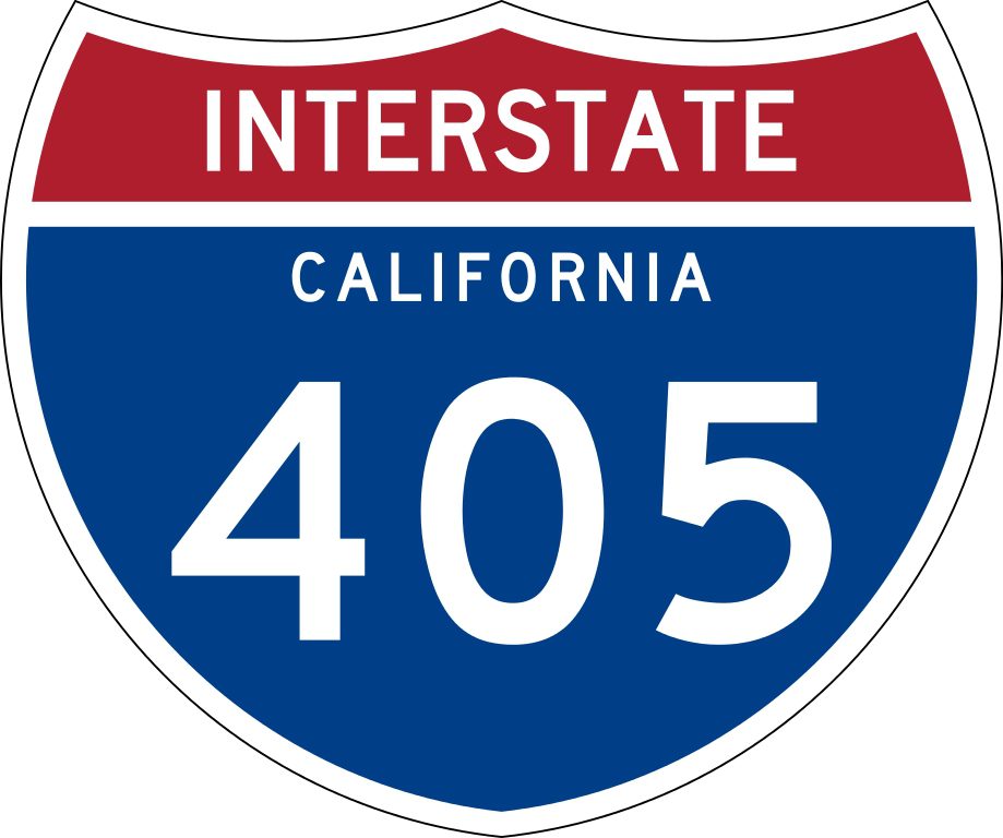 I-405. Image is in the Public Domain.