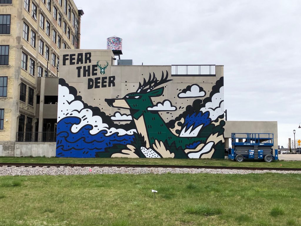 Fear the Deer mural. Photo taken by Jeramey Jannene.