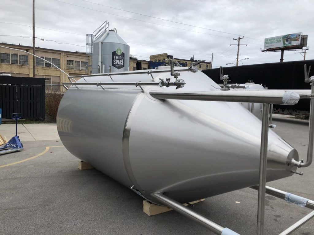 New tank. Photo courtesy of Third Space Brewing.