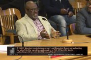 Dwight Jackson presents his plans to the Common Council's Zoning, Neighborhoods & Development Committee. Image from City Channel.