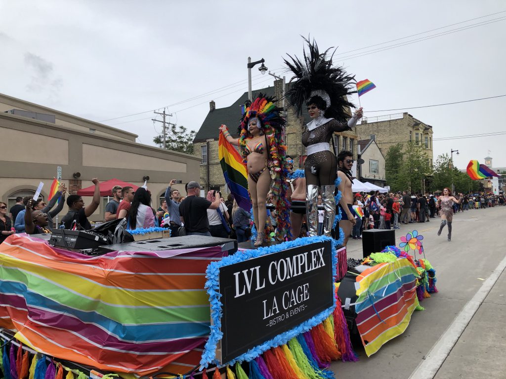 LVL Complex float at the 2019 Milwaukee Pride Parade. Photo by Jeramey Jannene.