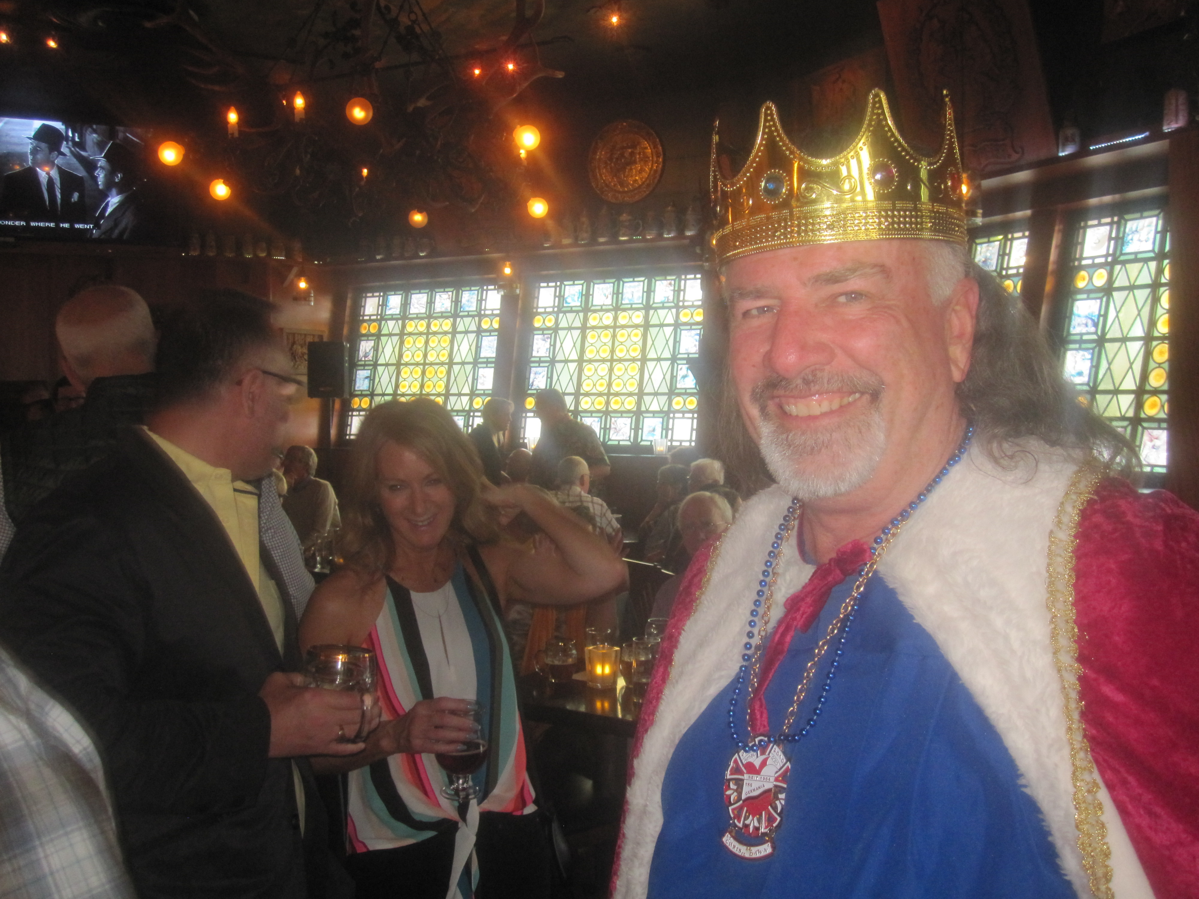 Jim Haertel dressed as King Gambrinus. Photo by Michael Horne.
