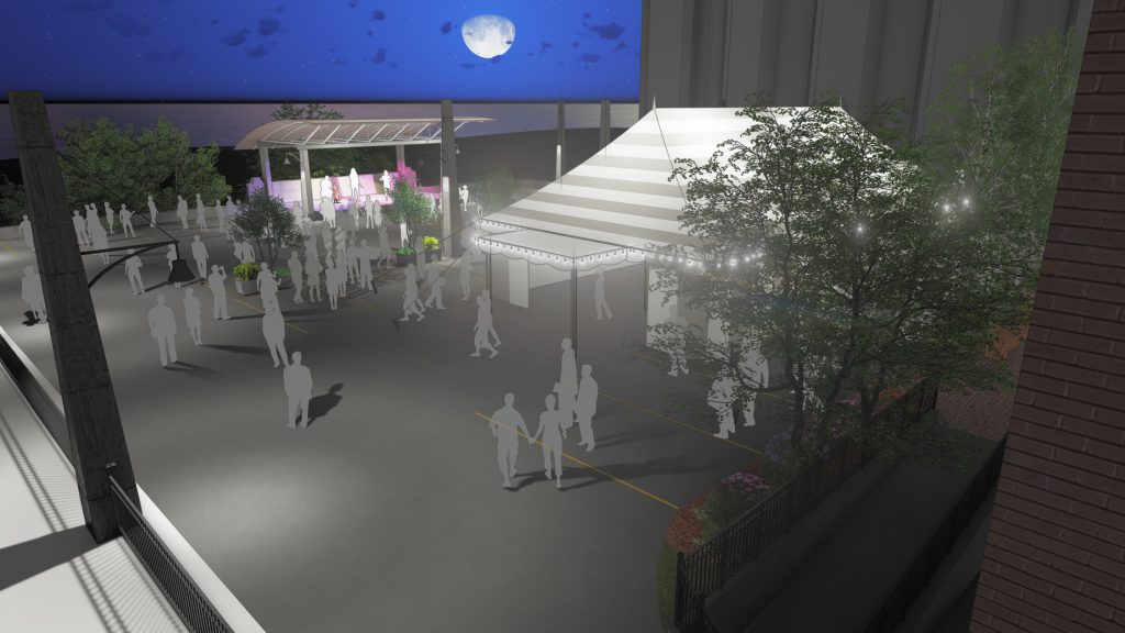 Parking Lot Rendering. Photo courtesy of the Wisconsin Conservatory of Music.