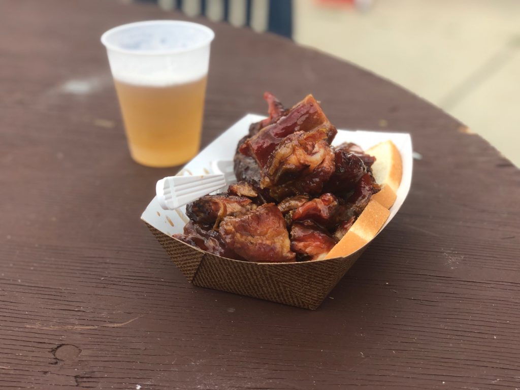 Rib tips from Garfield's 502 at the Garfield Avenue Festival. Photo by Jeramey Jannene.