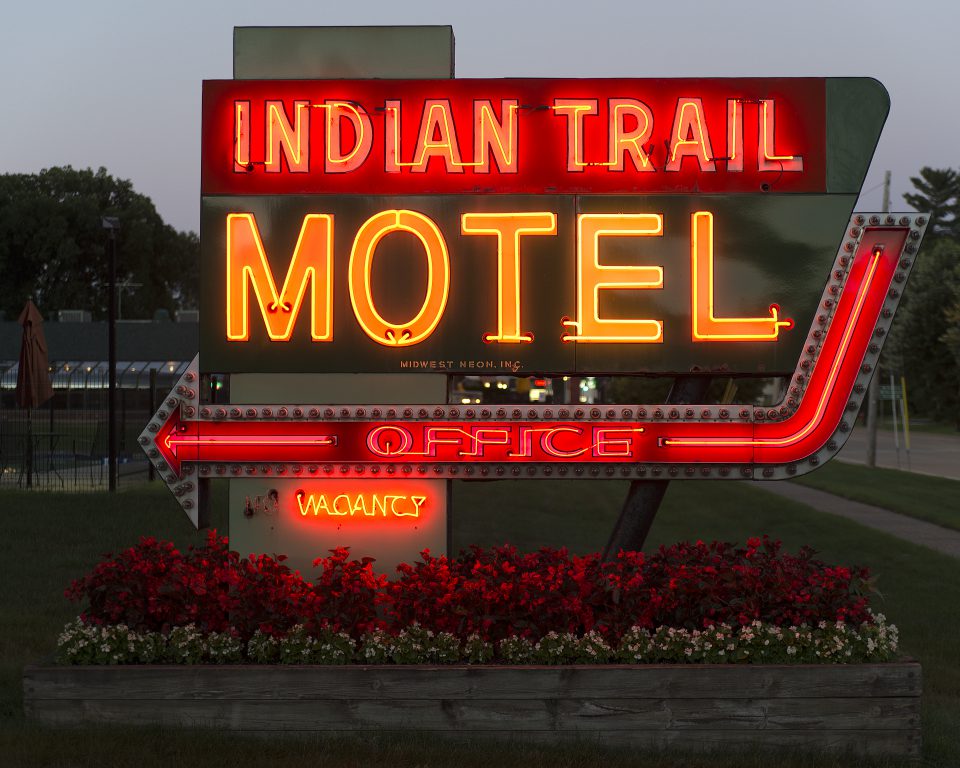 Tom Jomes: Indian Trail Motel, 2018. Archival pigment print; 32 x 40 in. Photo courtesy of MOWA.