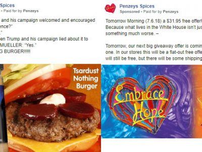 Back in the News: Penzeys Uses Facebook to Attack Trump