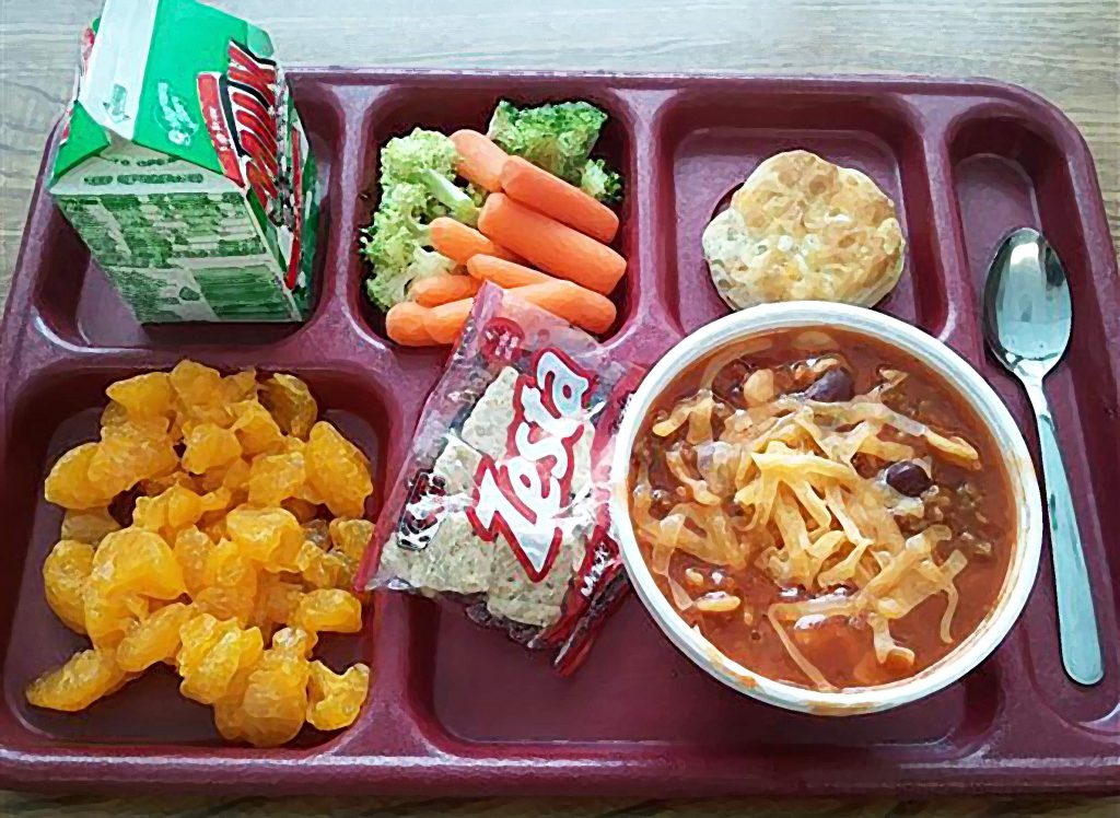 School lunch. Photo from the School District of Marshfield.