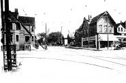 1925 photo of E. Brady St (looking east from Van Buren St.). Building proposed for redevelopment is on the right. Image from city records.