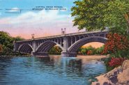 Spanning 532 feet and requiring more than 20,000 tons of concrete, the former Capitol Drive bridge over the Milwaukee River was an imposing structure. The bridge was built in 1927. This postcard was mailed in 1946. Carl Swanson collection