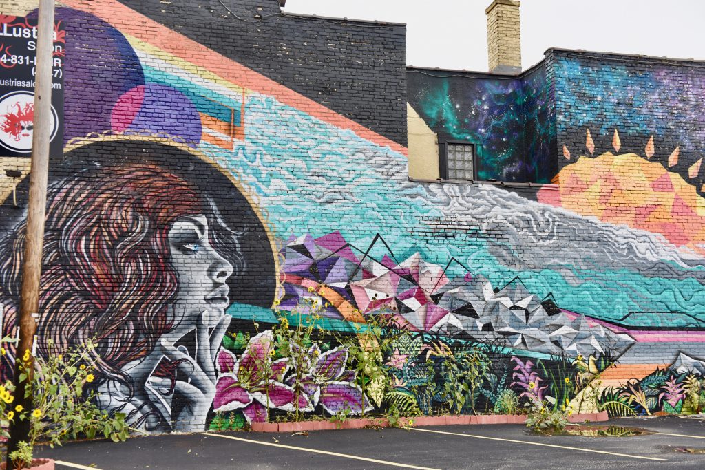 Milwaukee artists Zenon Castillo created this mural on South First Street in Walker's Point. Photo by Sue Vliet/NNS.