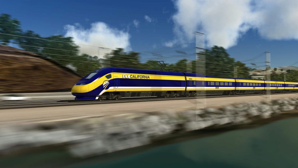 California High-Speed Rail Rendering. Image is in the Public Domain.