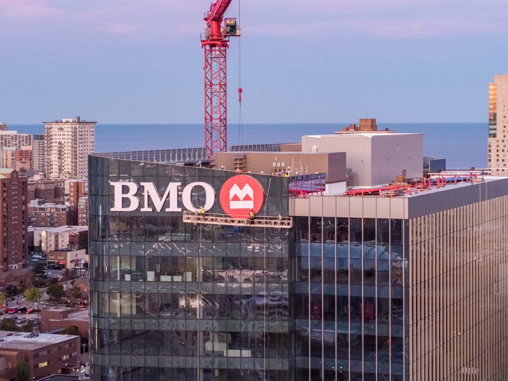 BMO Tower signage. Image from BMO Harris Bank.