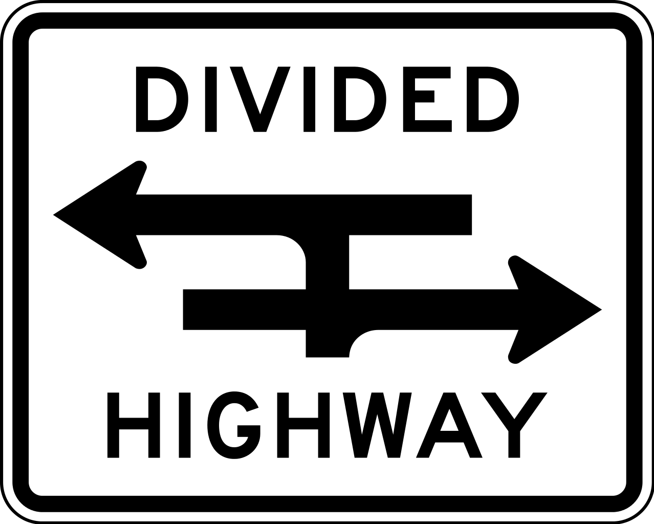Divided Highway. Photo is in the Public Domain.
