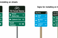 Visual preference survey sign options. Image from the City of Milwaukee.