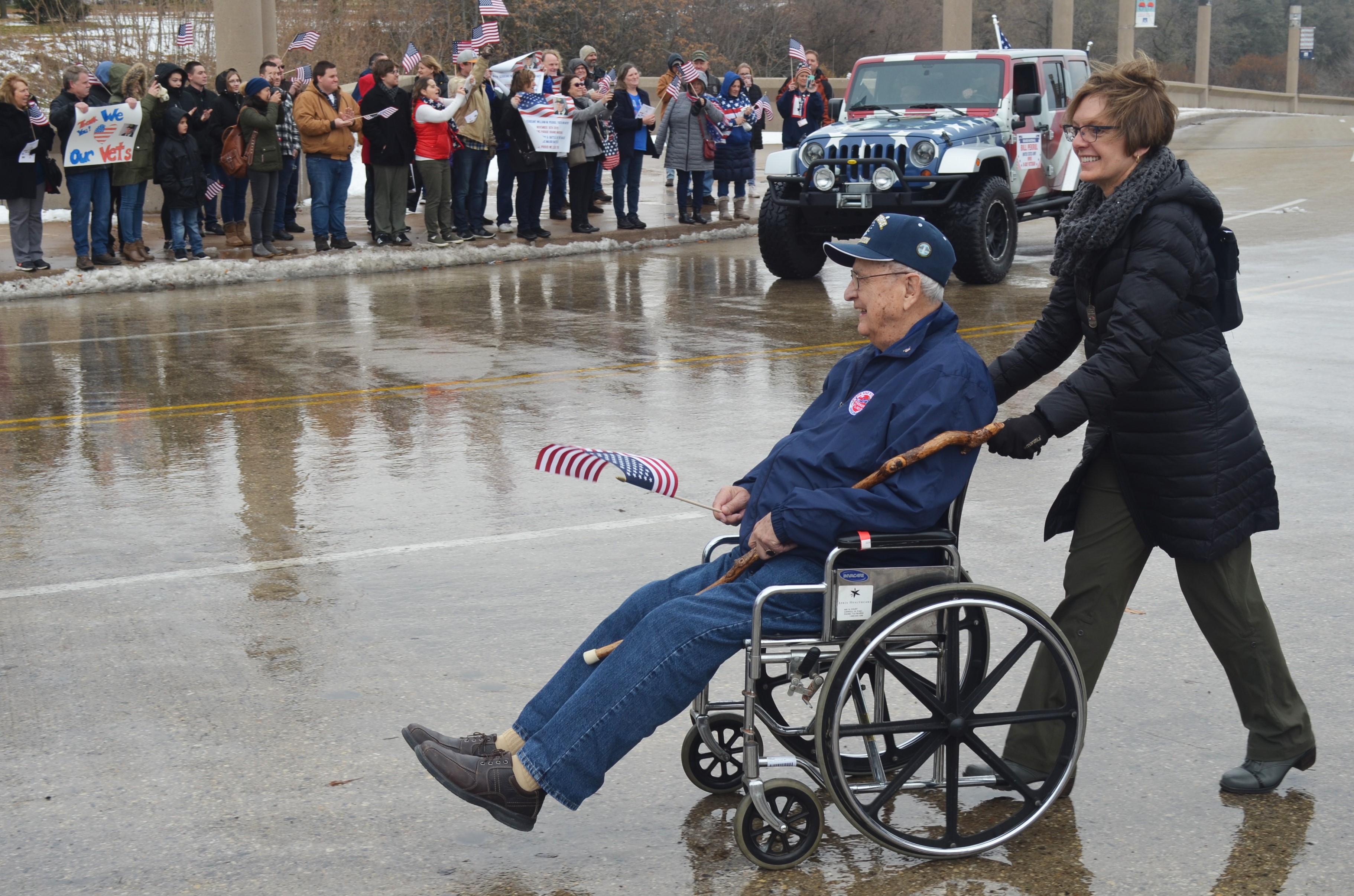 Grand Marshall and D-Day Veteran William Pekrul. Photo by Jack Fennimore.