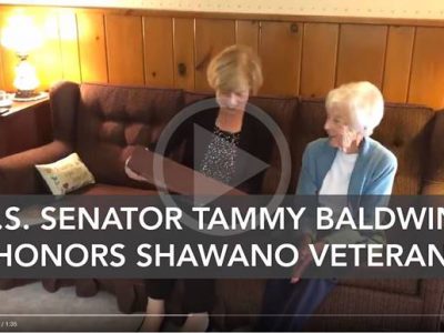 VIDEO RELEASE: U.S. Senator Tammy Baldwin Honors 93 year-old Shawano Veteran