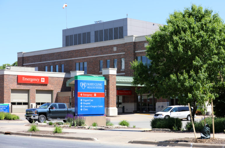 Wisconsin is one of the states that relies most heavily on Catholic hospitals in the United States. Those hospitals include the Mayo Clinic Health System-Franciscan Healthcare hospital in La Crosse, Wis. It is one of 40 Catholic-affiliated hospitals in Wisconsin. Photo by Alisa Ivanitskaya / Wisconsin Watch.