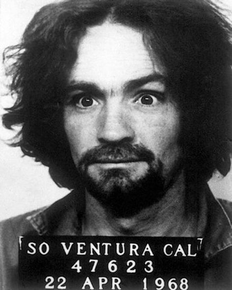 Charles Manson. Photo is in the Public Domain.
