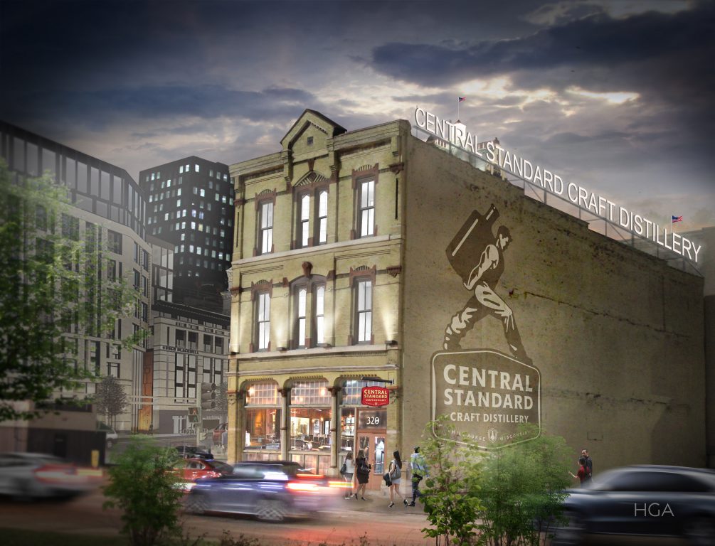 Central Standard Craft Distillery in 320 E. Clybourn St. Rendering. Rendering courtesy of Central Standard Craft Distillery.