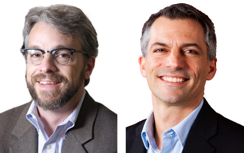 Gregg Calpino (L) elevated to office director; Tom Rogers (R) promoted to Urban Design & Waterfront studio leader. Photo courtesy of SmithGroup.