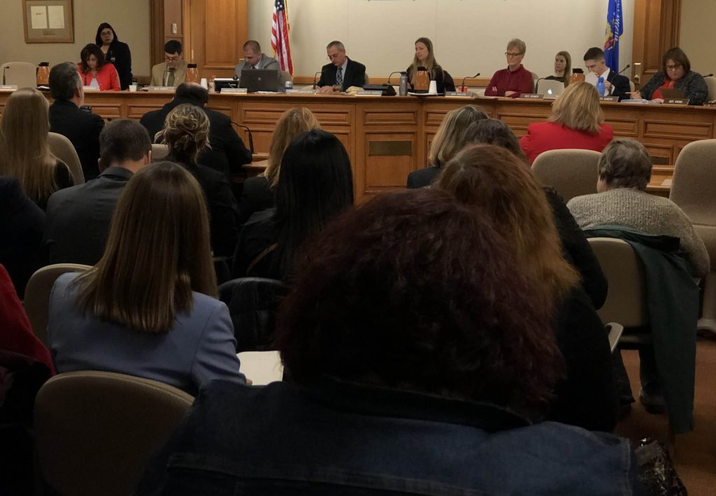 The Assembly Health Committee holds a public hearing on sexual assault evidence kits. Photo by Melanie Conklin/Wisconsin Examiner.