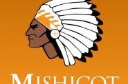 The Mishicot School District's logos include this one of an American Indian in a headdress. School district residents have defended the use of Native American logos and team names, while criticism grows of the practice. Photo from Mishicot School District.