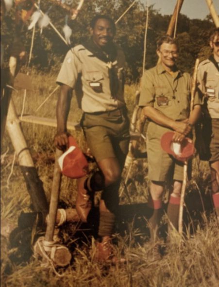 Charles Robinson Sr. participating in Wood Badge Patrol in 1984, which included two weeks in the wilderness with few provisions. According to him, this was “the best training I’ve had in life.” Photo courtesy of Charles Robinson Sr./NNS.