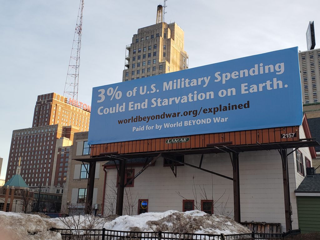 Billboard. Photo courtesy of World BEYOND War.