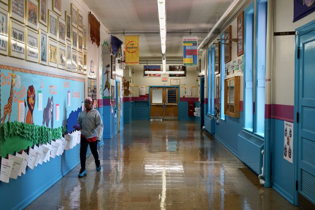 The hallways may be empty, but teachers across the city are doing their best to keep their students engaged during the COVID-19 pandemic. File photo by Adam Carr/NNS.