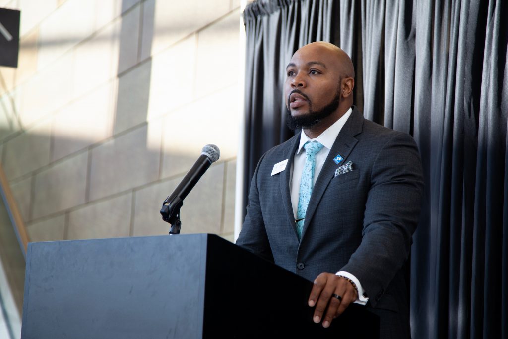New Safe and Sound Executive Director Joe’Mar Hooper hopes to build on the organization’s success and bring even more partners to the table. Photo by Edgar Mendez/NNS.