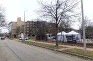 Ascension St. Joseph Hospital mobile testing center. Photo by Jeramey Jannene.