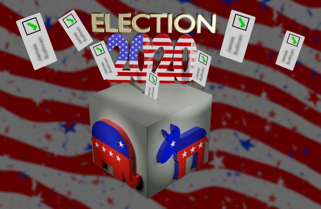 Election 2020 art image by conolan from Pixabay.