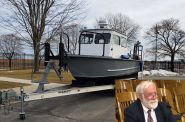 The "Larry Sullivan" vessel and Larry Sullivan. Boat photo from Port Milwaukee. Sullivan photo from City Channel.
