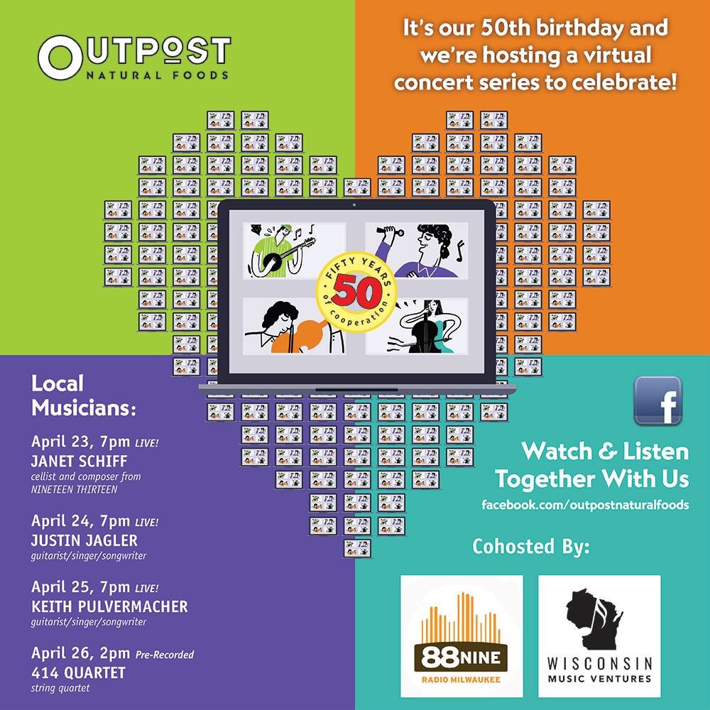 Free Virtual Concert Series Hosted by Outpost Natural Foods Thursday – Sunday