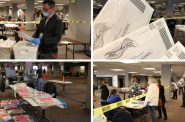 Absentee vote counting in the city of Milwaukee. Photos by Jeramey Jannene.