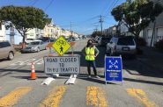 Slow streets signage in San Francisco. Photo from San Francisco Municipal Transportation Agency.
