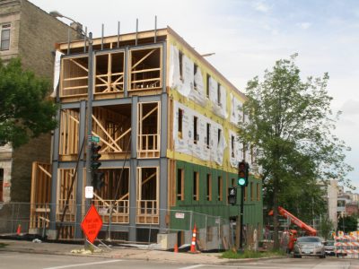 Friday Photos: New Downtown Apartment Building Takes Shape