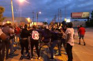 The march stops at W. Lincoln Ave. on S. 43rd St. Photo by Jeramey Jannene.