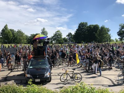 Protest Day 24: Black is Beautiful Slow Ride Loops Through City