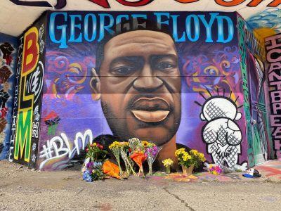 Artists Paint George Floyd Memorial on Riverwest-Harambee Border