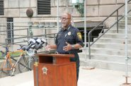 Sheriff Earnell Lucas speaking at a press conference on June 26th, 2020. Photo by Graham Kilmer.