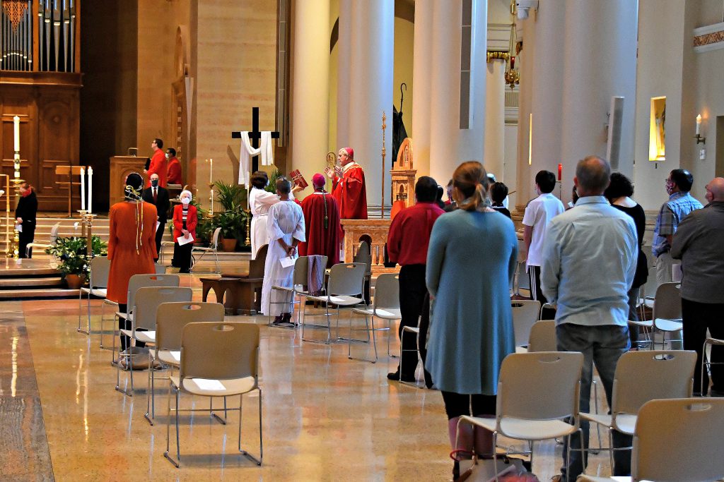 St. John’s Cathedral reopening Mass. Photo by David Bernacchi.