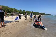 Accessibility improvements come to Bradford Beach. Photo courtesy of Milwaukee County.