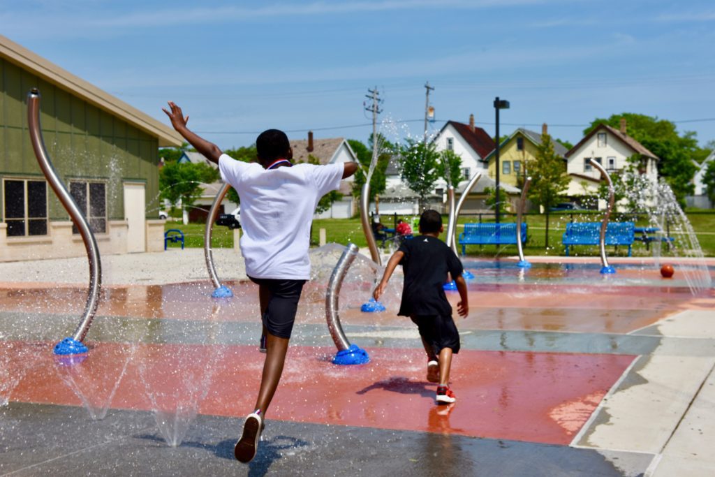 Milwaukee County Parks opened wading pools and splash pads at eight locations over the weekend. Parks officials say they hope to add more to the list in the coming weeks and that the open facilities will have limited capacity. File photo by Sue Vliet/NNS.